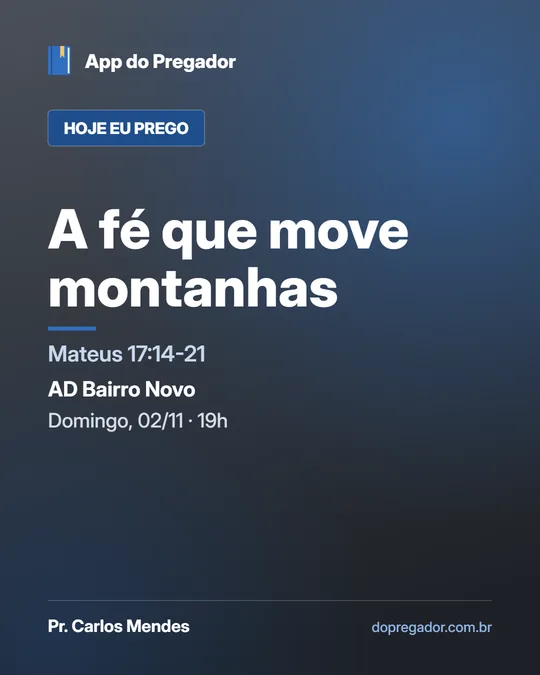 Cartão Hoje eu prego para compartilhar